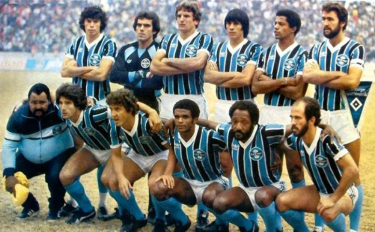 L'équipe de Grêmio, championne d'Amérique et du Monde en 1983