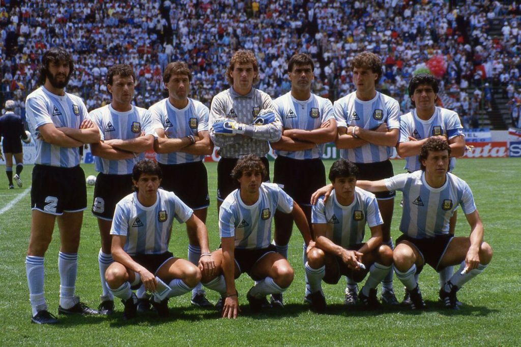 L'équipe nationale argentine lors de la Coupe du monde 1986 au Mexique