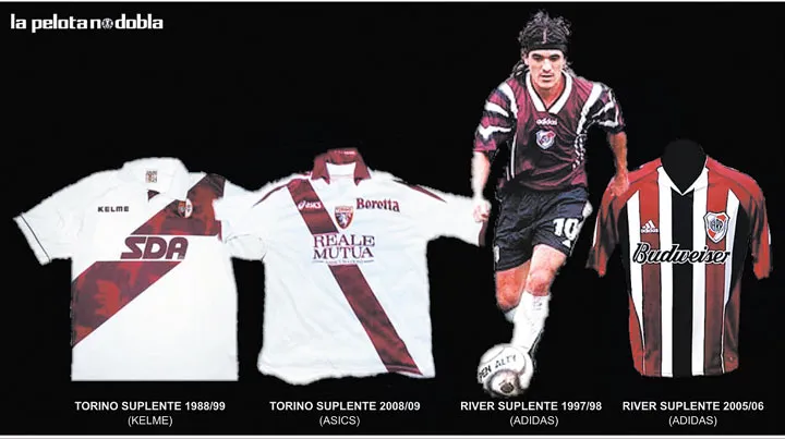 Les maillots de River et du Torino en hommage à leur amitié