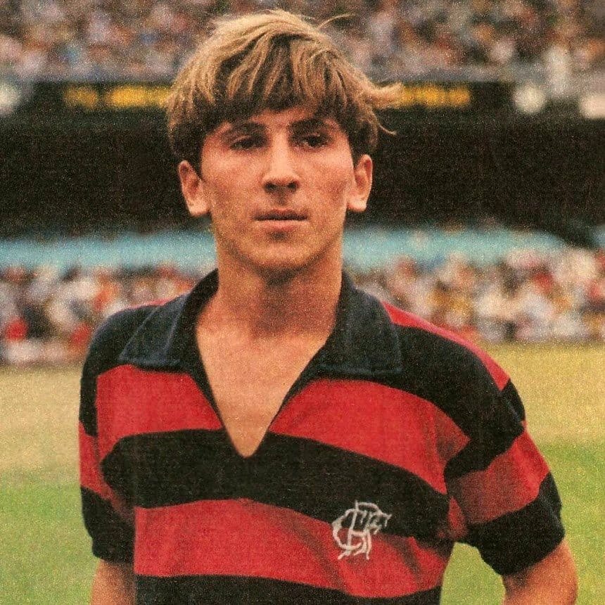 Zico lors de ses débuts à Flamengo