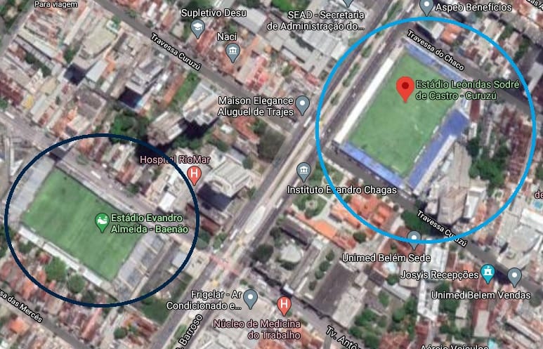 La distance entre le Baenão et le Curuzy